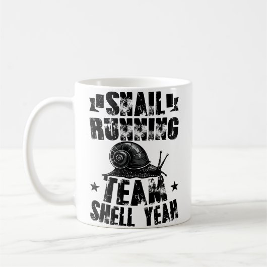 Snail Running Team Funny Sarcastic Snail Running T Koffiemok (Links)