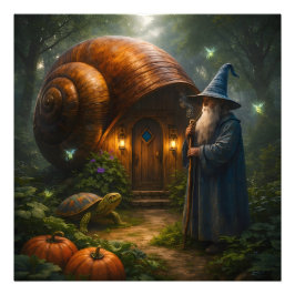 Snail shell co cottage premium satin photo art pri foto afdruk