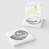 Snail Shell Stenen Onderzetter (Zijkant)