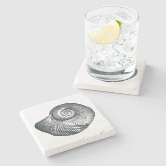 Snail Shell Stenen Onderzetter (Zijkant)