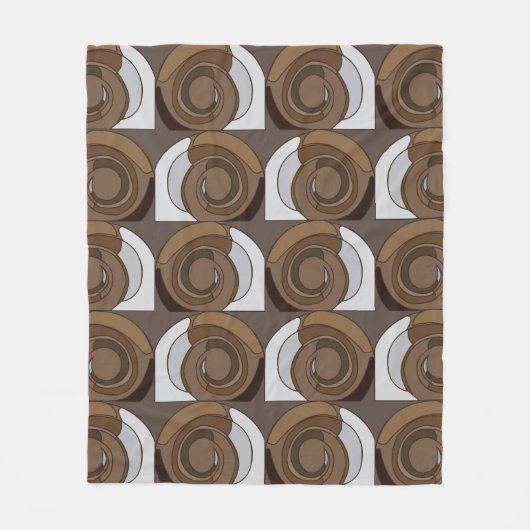 Snail Shells Abstract Pattern Fleece Deken (Voorkant)