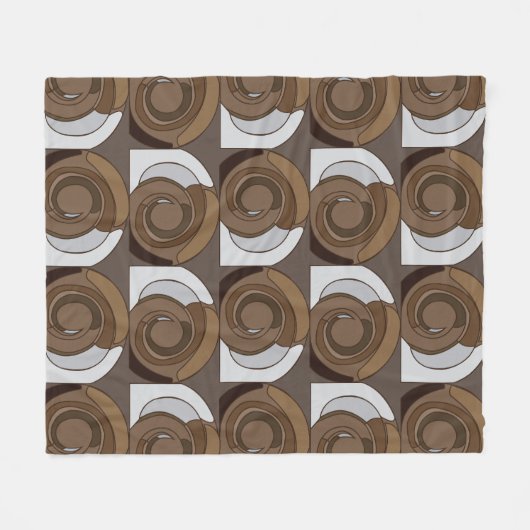 Snail Shells Abstract Pattern Fleece Deken (Voorkant (Horizontaal))