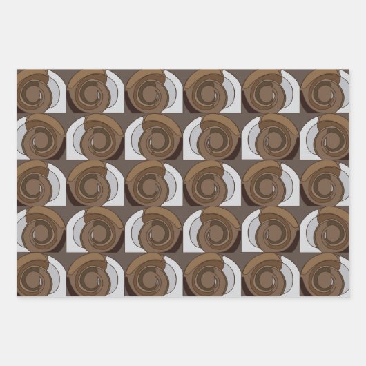 Snail Shells Abstract Pattern Inpakpapier Vel (Voorkant 3)