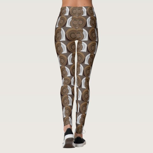 Snail Shells Abstract Pattern Leggings (Achterkant)