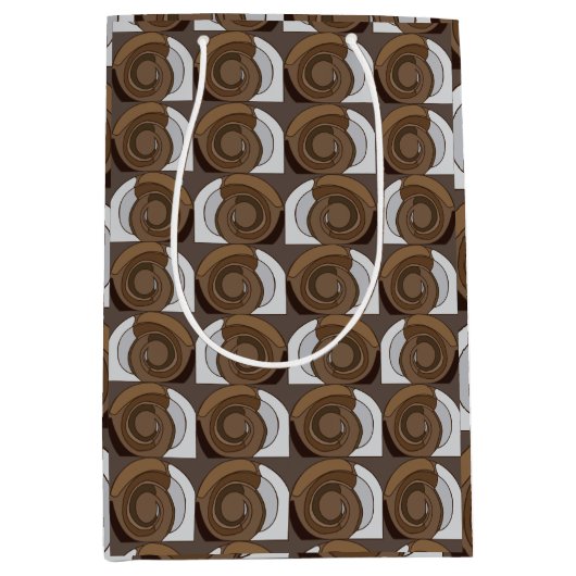 Snail Shells Abstract Pattern Medium Cadeauzakje (Voorkant)