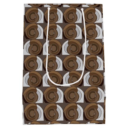 Snail Shells Abstract Pattern Medium Cadeauzakje (Achterkant)