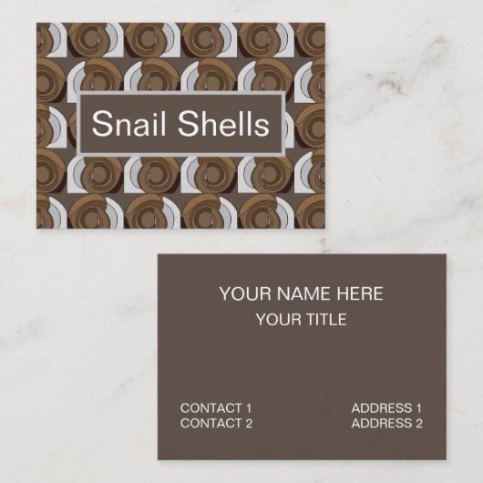 Snail Shells Abstract Pattern Visitekaartje (Voorkant / Achterkant)