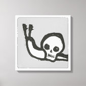Snail Skull - Een langzame race met een vredige do Canvas Afdruk (Voorkant)