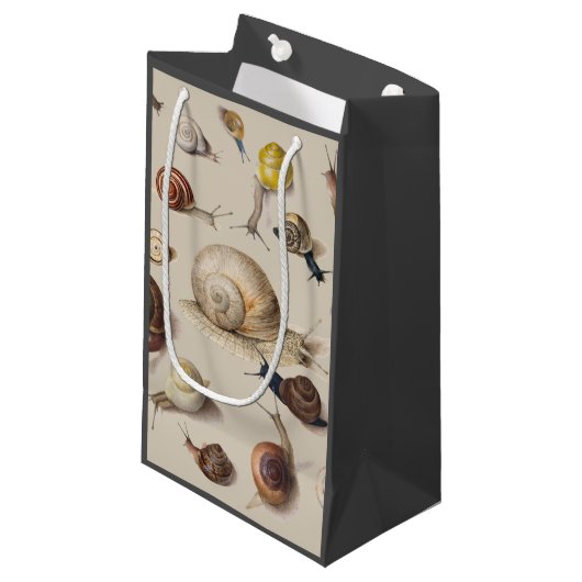 Snail Slug Garden Pet Gastropod Botanical Snails Klein Cadeauzakje (Voorkant Gekanteld)