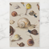 Snail Slug Garden Pet Gastropod Botanical Snails Voedselcontainer Etiket (Enkel label)