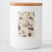 Snail Slug Garden Pet Gastropod Botanical Snails Voedselcontainer Etiket (Voorkant)