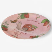Snail & Strawberry 'Berry First' Party Napkins Papieren Bordje (Gekanteld)