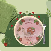 Snail & Strawberry 'Berry First' Party Napkins Papieren Bordje