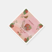 Snail & Strawberry 'Berry First' Party Napkins Servet (Hoek)