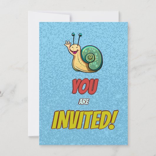 Snail Unique Gepersonaliseerde Verjaardag Nodig Ki Kaart (Achterkant)