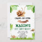 Snail verjaardagsuitnodiging kaart (Voorkant)