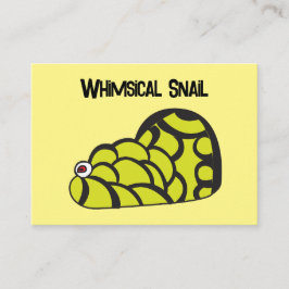 Snail Whimsical Funny Snail Preschool Visitekaartje