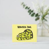 Snail Whimsical Funny Snail Preschool Visitekaartje (Staand voorkant)