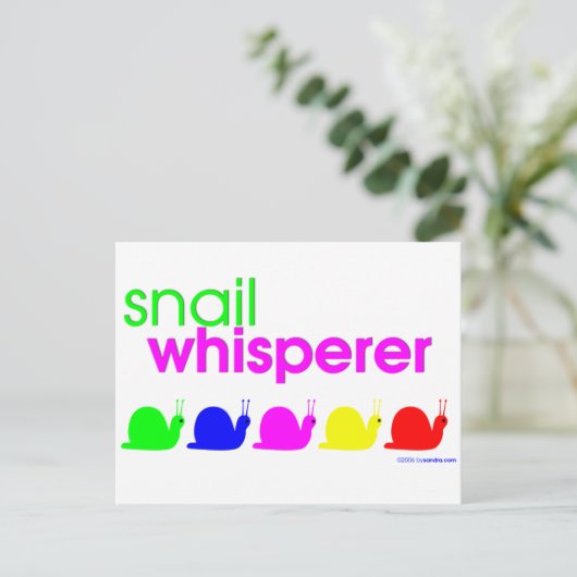 Snail Whisperer Briefkaart (Staand voorkant)