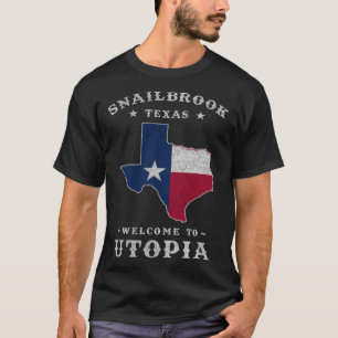Snailbrook Texas City of Utopia Langs de Colorad T-shirt