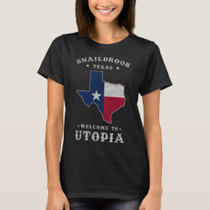 Snailbrook Texas City of Utopia Langs de Colorad T-shirt