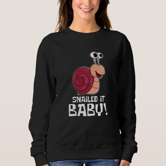 Snailed it Baby - Funny Snail Trui (Voorkant)