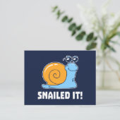 Snailed it briefkaart (Staand voorkant)