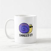 Snailed it Funny Snail Pun Koffiemok (Links)