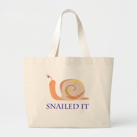 Snailed it grote tote bag (Voorkant)
