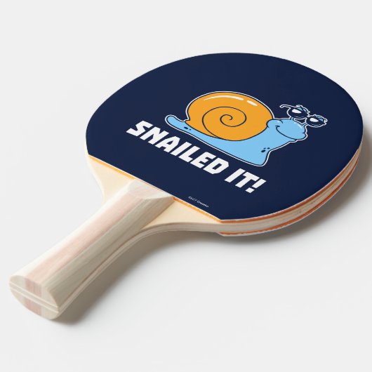 Snailed it tafeltennisbatje (Voorkant Gekanteld)