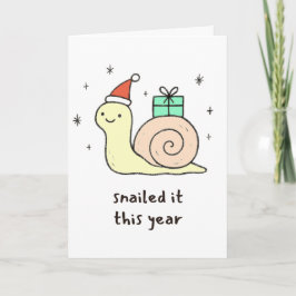 Snailed it this year! Funny Christmas Card Feestdagen Kaart