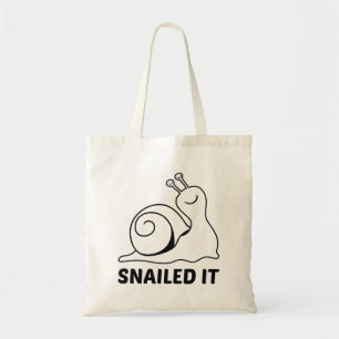 Snailed it tote bag