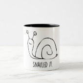 Snailed it tweekleurige koffiemok (Center)