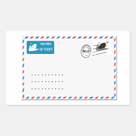 Snailmail met kopieerruimte voor adressen rechthoekige sticker (Voorkant)
