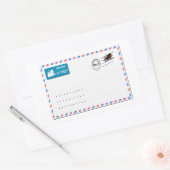 Snailmail met kopieerruimte voor adressen rechthoekige sticker (Envelop)