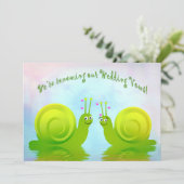 SNAILS IN VERLIES - INVITATIE - VERNIEUWING VAN WE KAART (Staand voorkant)