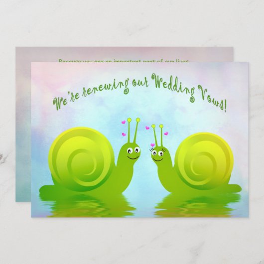 SNAILS IN VERLIES - INVITATIE - VERNIEUWING VAN WE KAART (Voorkant / Achterkant)