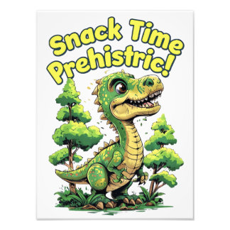 Snak Tijd Prehistorisch Foto Afdruk