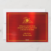 Snake 2025 Chinees Lunar Nieuwjaar Rode Folie Geel Feestdagenkaart (Achterkant)