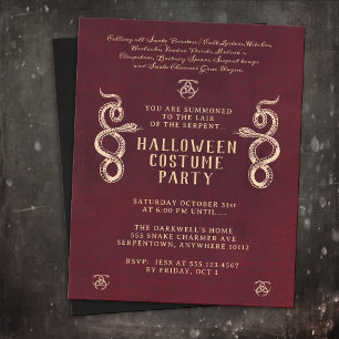 Snake Adult Halloween Party Bourgogne Flyer