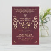 Snake Adult Halloween Party Bourgogne Kaart (Staand voorkant)