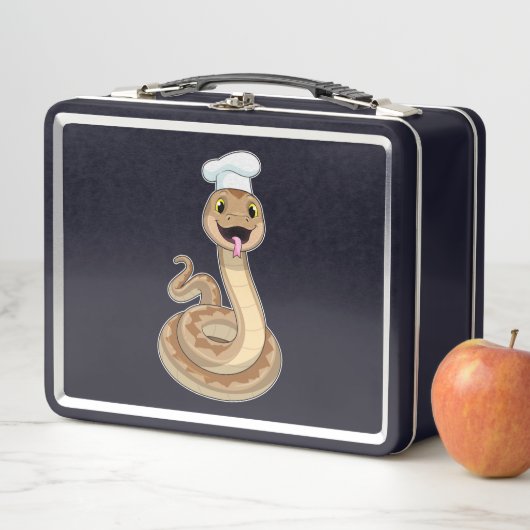 Snake als Cook met Chef pet (In situ)