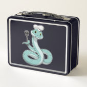 Snake als Cook met Chef pet (Achterkant)