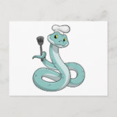 Snake als Cook met Chef pet Briefkaart (Voorkant)