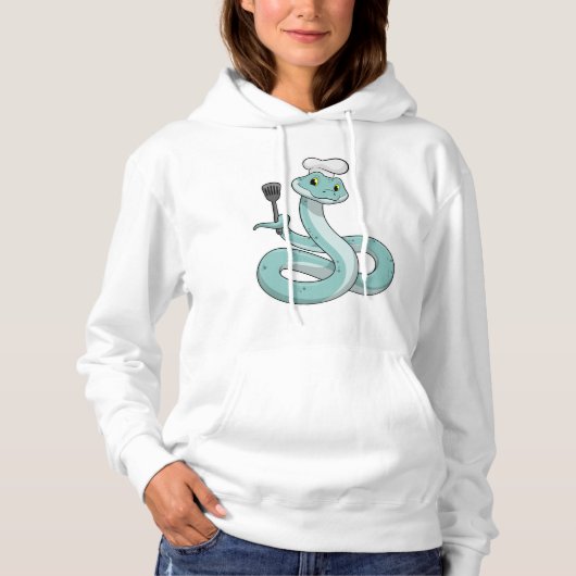 Snake als Cook met Chef pet Hoodie (Voorkant)