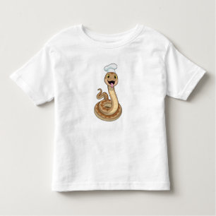 Snake als Cook met Chef pet Kinder Shirts