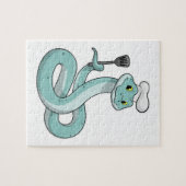 Snake als Cook met Chef pet Legpuzzel (Horizontaal)