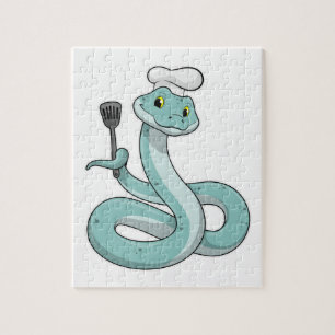 Snake als Cook met Chef pet Legpuzzel