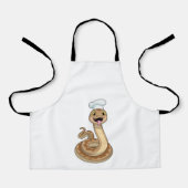 Snake als Cook met Chef pet Schort (Voorkant)