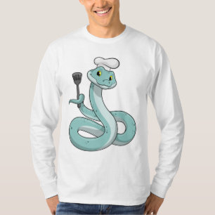 Snake als Cook met Chef pet T-shirt